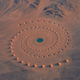Illustration for article titled What the hell is this weird alien looking spiral in the desert?